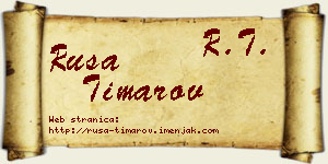 Rusa Timarov vizit kartica